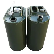 20L Metal Jerry Tank Stainless Steel Fuel Cans Petrol Cans Car Canister Holder With 3 Handles Aluminum Alloy Spout Storage Tank