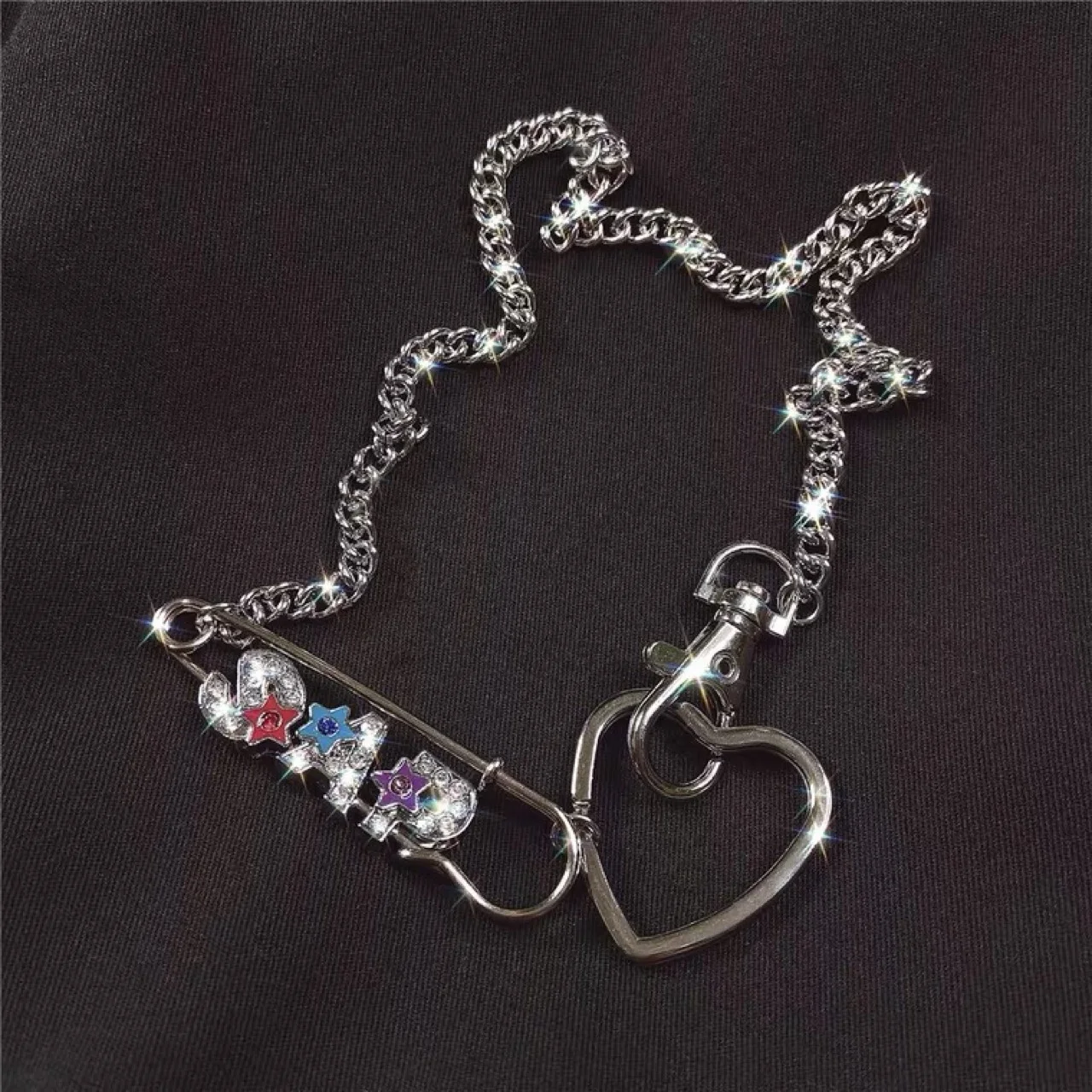 Spice Girl bouncing in Harajuku Y2K Millennium wind steam wave SAP letter Rhinestone Love Necklace
Spice Girl bouncing in Harajuku Y2K Millennium wind steam wave SAP letter Rhinestone Love Necklace