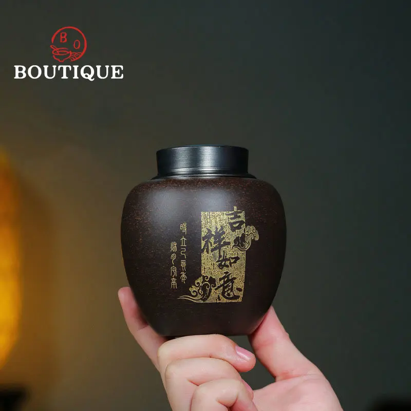 Tradition Yixing Purple Clay Tea Storage Master Handmade Small Tea Caddy Beauty Sealed Jar Tank Chinese Zisha Tea Set Customized
Tradition Yixing Purple Clay Tea Storage Master Handmade Small Tea Caddy Beauty Sealed Jar Tank Chinese Zisha Tea Set Customized