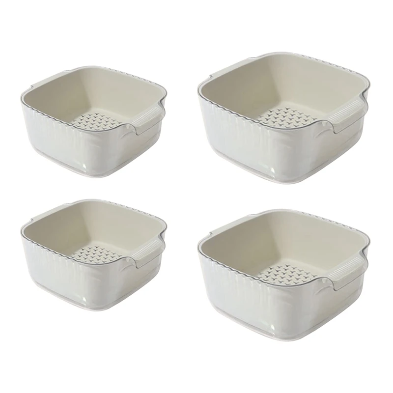 Fruit Strainer,Vegetable Washing Basket,2 Set Fruit Washing Bowl 4 In 1 Double-Layer Drain Basin And Basket For Fruits Durable
Fruit Strainer,Vegetable Washing Basket,2 Set Fruit Washing Bowl 4 In 1 Double-Layer Drain Basin And Basket For Fruits Durable