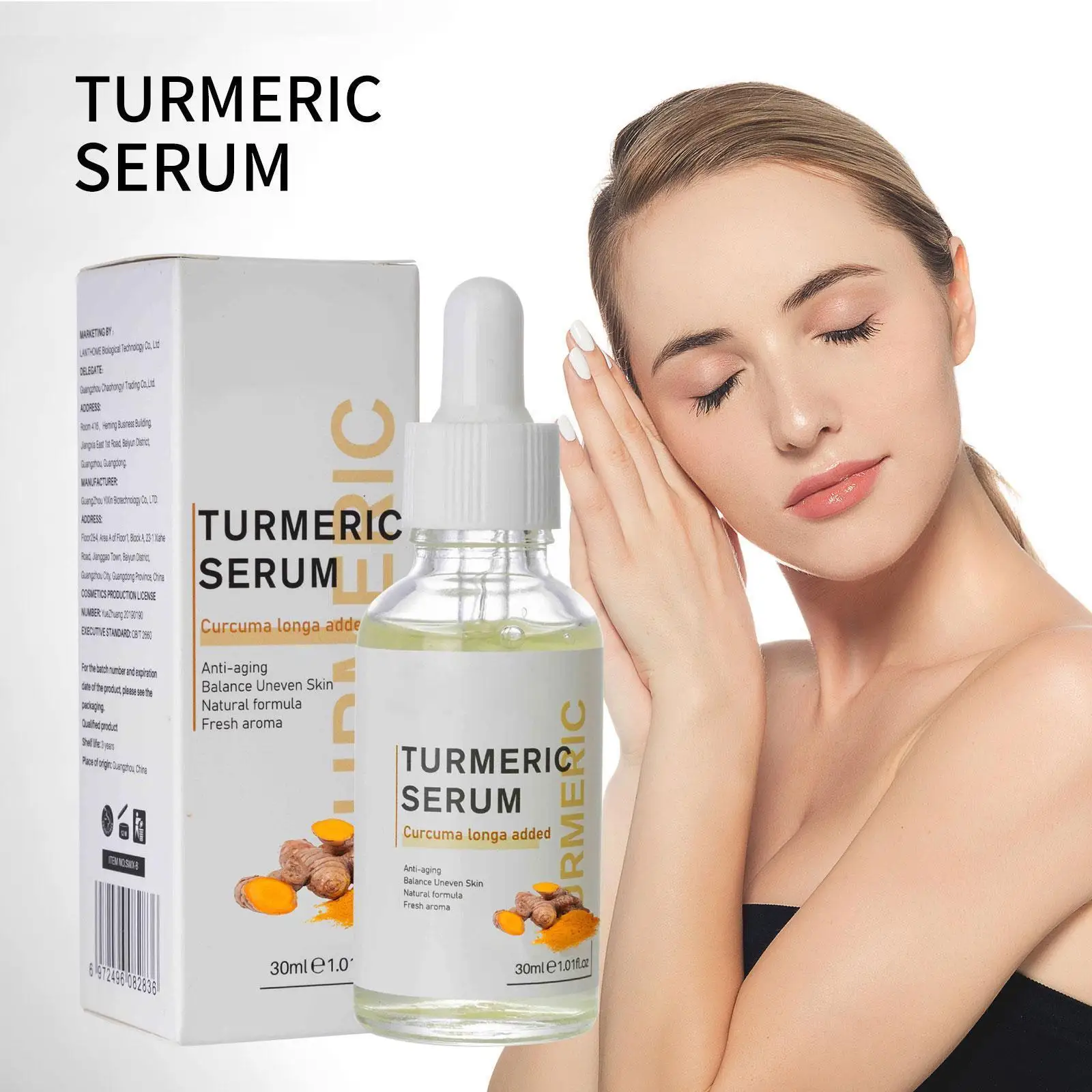 30ML Turmeric Face Serum Whitening Dark Spot Remover Corrector Care Skin Acne Skin Improve Essence Facial Roughness Bright R0N1
30ML Turmeric Face Serum Whitening Dark Spot Remover Corrector Care Skin Acne Skin Improve Essence Facial Roughness Bright R0N1