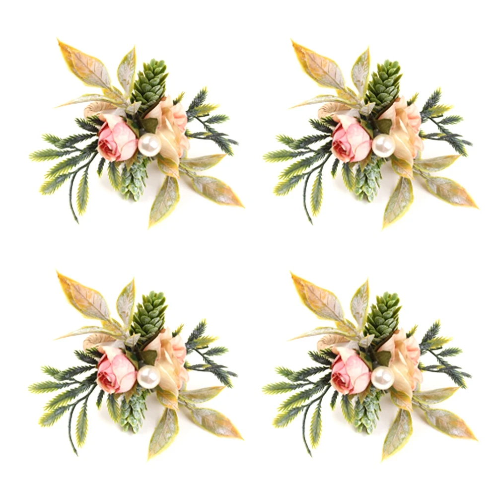 Double Rose Napkin Rings Set of 4, Pink Flower Napkin Rings with Berries and Handmade Napkin Ring Holders
Double Rose Napkin Rings Set of 4, Pink Flower Napkin Rings with Berries and Handmade Napkin Ring Holders