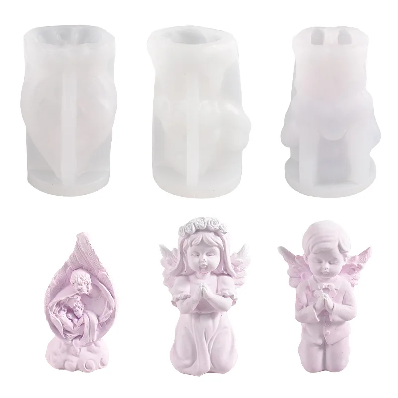 3D Angel Theme Silicone Candle Mold Cute Angel Statue Series Resin Soap Plaster Mould Chocolate Cake Ice Making Set Craft Gifts
3D Angel Theme Silicone Candle Mold Cute Angel Statue Series Resin Soap Plaster Mould Chocolate Cake Ice Making Set Craft Gifts