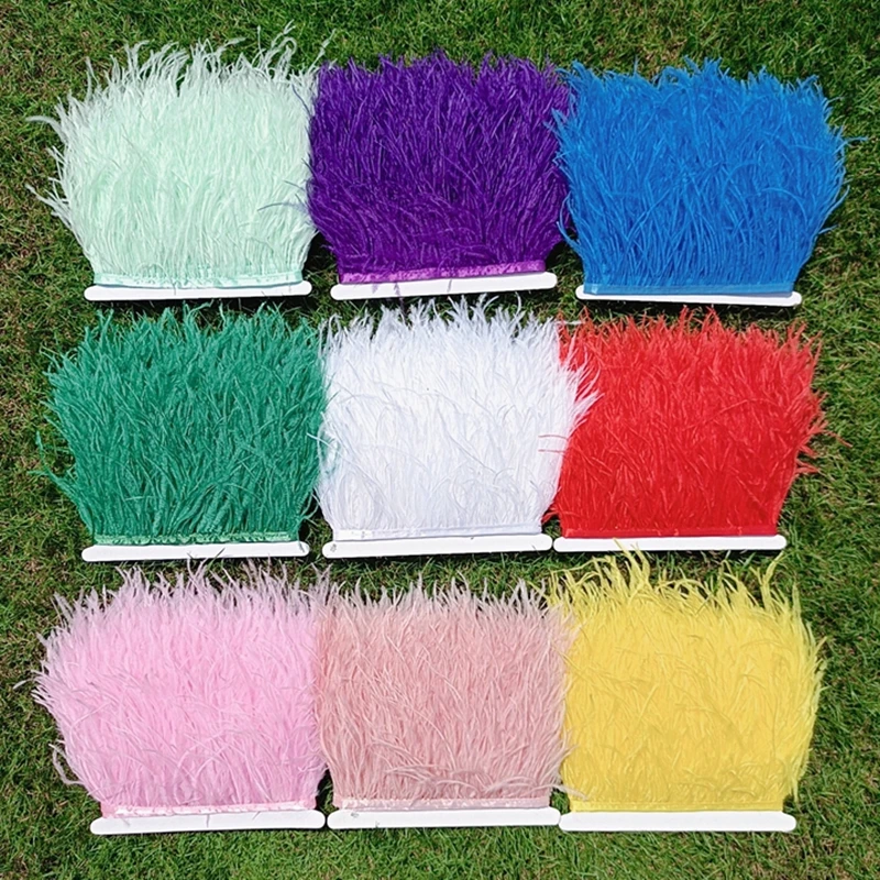 5Meters Real Ostrich Feathers on Ribbon on Tape Fringe Trim 10-15CM 4-6" Ostrich Feather Crafts Decor for Clothes DIY Decoration
5Meters Real Ostrich Feathers on Ribbon on Tape Fringe Trim 10-15CM 4-6" Ostrich Feather Crafts Decor for Clothes DIY Decoration