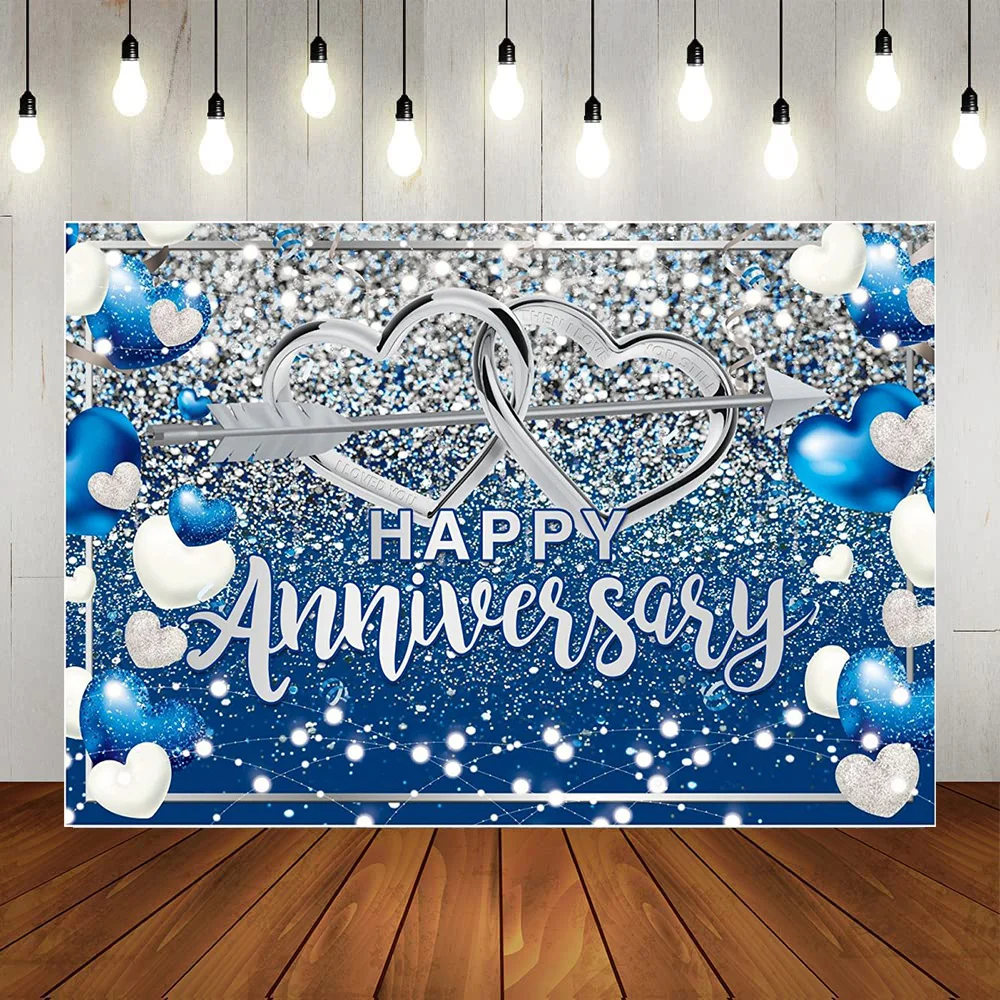 Blue silver Love Balloons Happy Anniversary background Romantic love couple wedding anniversary party decoration prop background
Blue silver Love Balloons Happy Anniversary background Romantic love couple wedding anniversary party decoration prop background