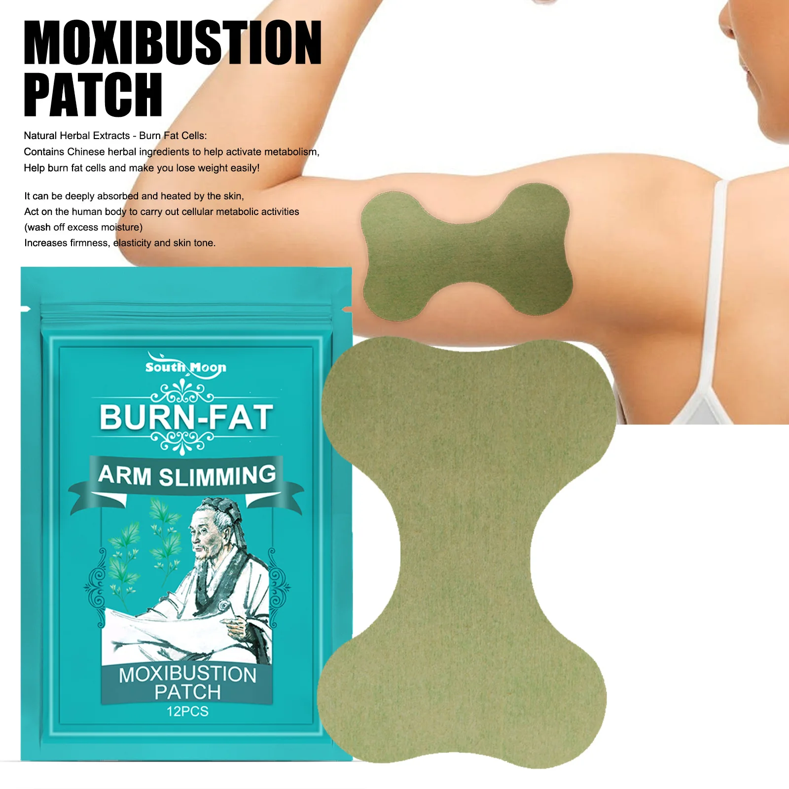 Thin Arm Moxibustion Paste Lazy Slimming Hot Compress Patch To Burn Fat Suitable For Obese People Slimming Products 12pcs
Thin Arm Moxibustion Paste Lazy Slimming Hot Compress Patch To Burn Fat Suitable For Obese People Slimming Products 12pcs