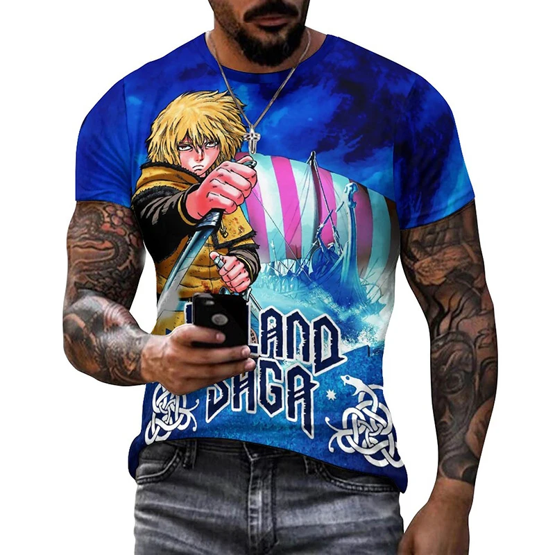 Anime VINLAND SAGA Graphic T Shirt for Men Clothing Casual 3D Manga Printing T-shirts Harajuku Fashion Streetwear Women y2k Tops 
Anime VINLAND SAGA Graphic T Shirt for Men Clothing Casual 3D Manga Printing T-shirts Harajuku Fashion Streetwear Women y2k Tops