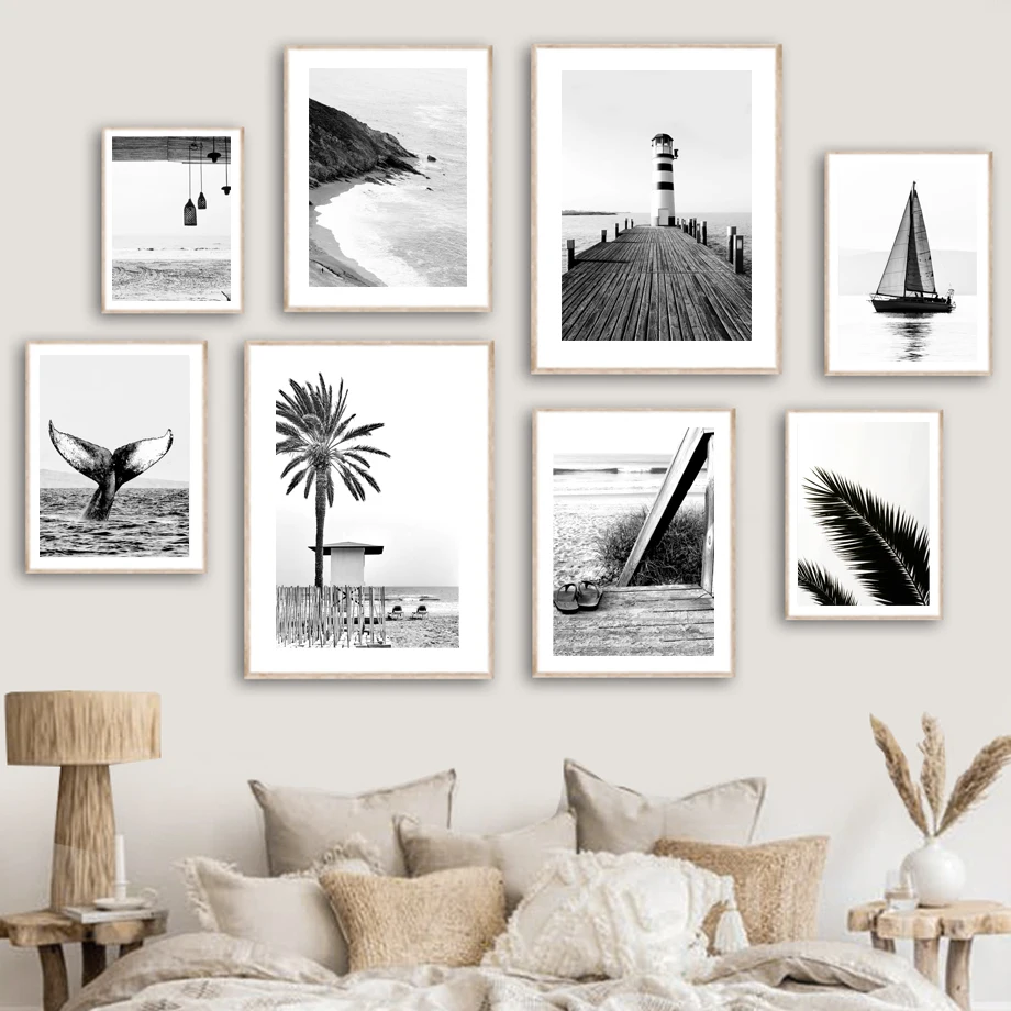 Black White Beach Coconut Tree Bridge Boat Whale Wall Art Pictures Canvas Painting Nordic Posters And Prints Living Room Decor
Black White Beach Coconut Tree Bridge Boat Whale Wall Art Pictures Canvas Painting Nordic Posters And Prints Living Room Decor