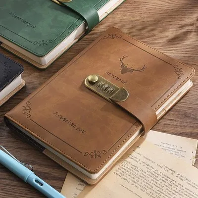 200 Pages Bronzing A5 Retro Password Notebook Deer Belt Lock Anti-voyeur Thickening Private Exclusive Student Notepad
200 Pages Bronzing A5 Retro Password Notebook Deer Belt Lock Anti-voyeur Thickening Private Exclusive Student Notepad