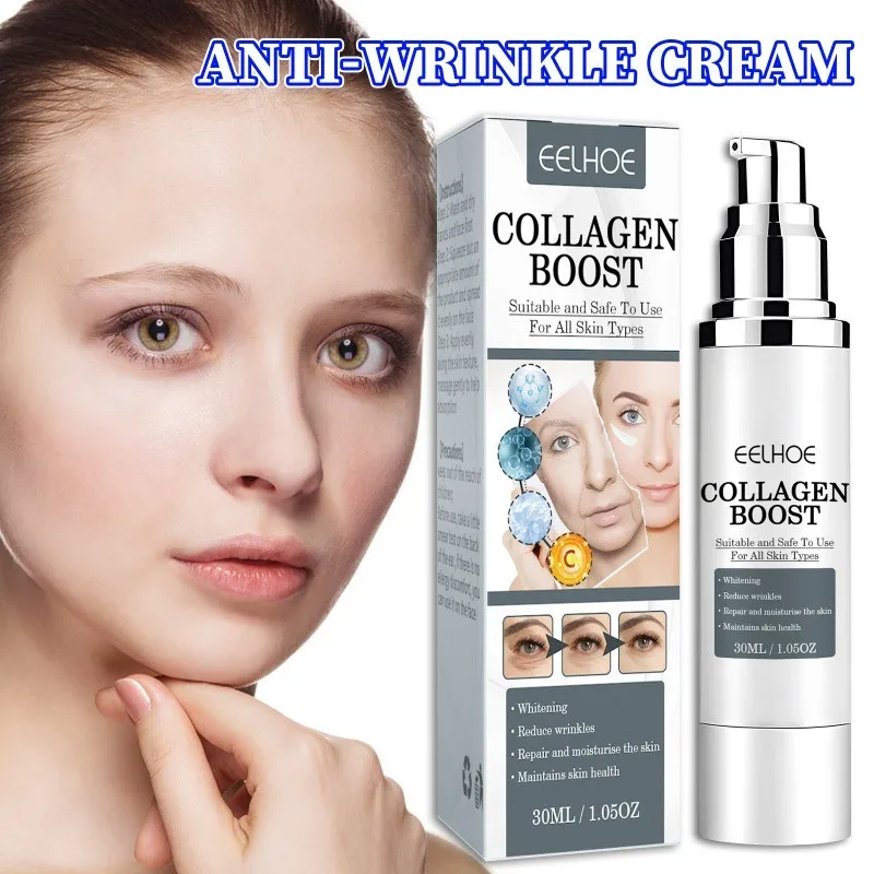 

Collagen Wrinkle Removing Cream Anti Aging Firming Lifting Fade Fine Lines Moisturizing Brightening Skin Care Korean Cosmetics
