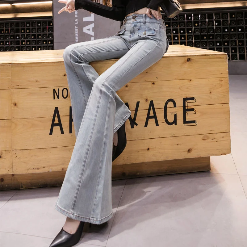 Vintage Black Blue Flare Jeans Women Long Bell-Bottoms Jeans Spring Autumn Female Wide Leg Pants Trousers
Vintage Black Blue Flare Jeans Women Long Bell-Bottoms Jeans Spring Autumn Female Wide Leg Pants Trousers