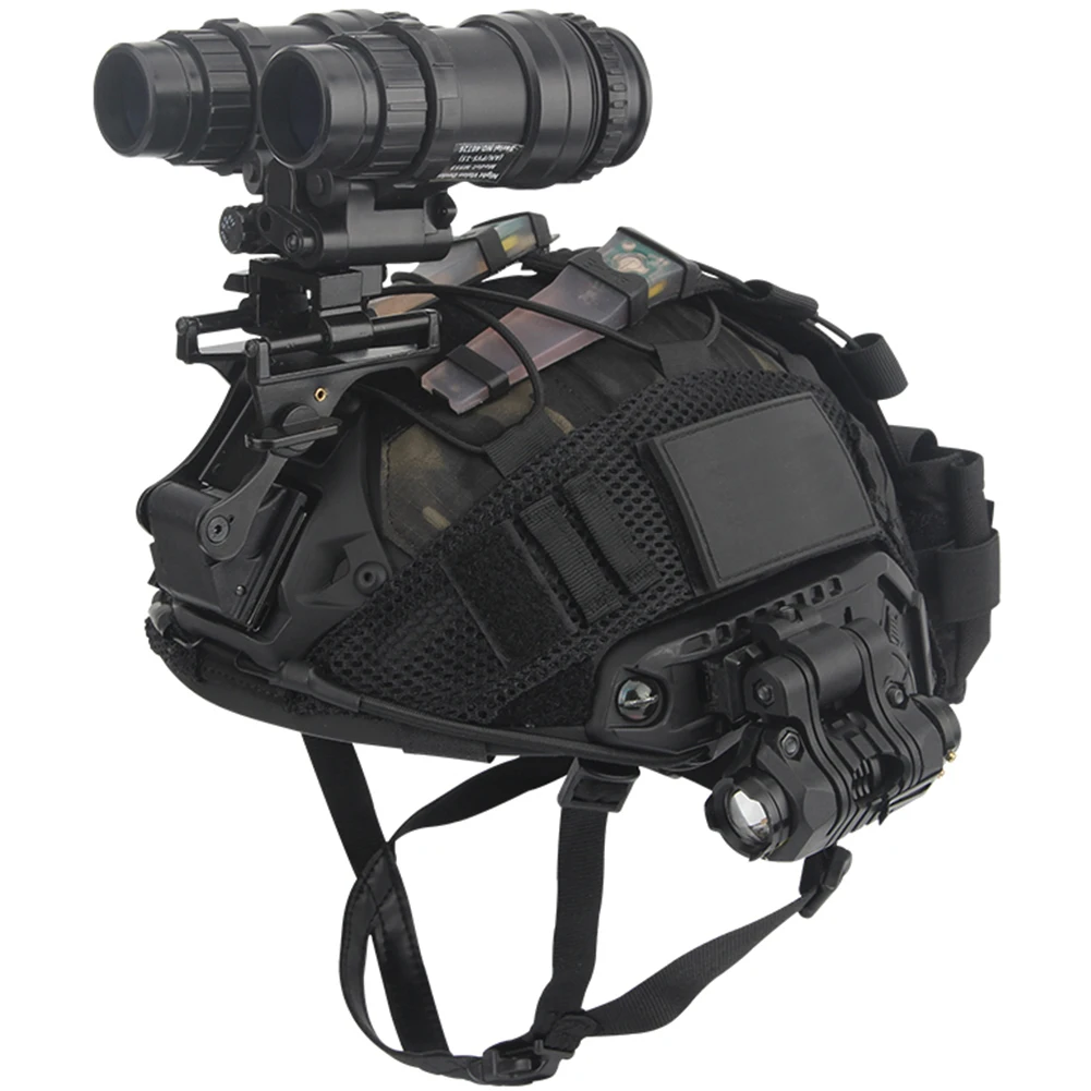 PJ Type FAST Helmet Set, with Telescope Model, Flashlight and Tactical Signal Ligh, Helmet Cover and Battery Pouch, for Airsoft
PJ Type FAST Helmet Set, with Telescope Model, Flashlight and Tactical Signal Ligh, Helmet Cover and Battery Pouch, for Airsoft