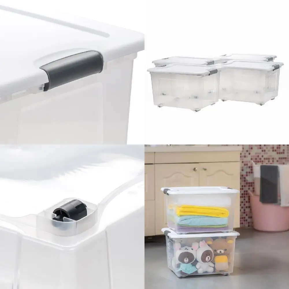 for Household Necessities Super Durable Clear PP Plastic Storage Containers with Wheels, Lids, and 4 Organizing Household Boxes
for Household Necessities Super Durable Clear PP Plastic Storage Containers with Wheels, Lids, and 4 Organizing Household Boxes