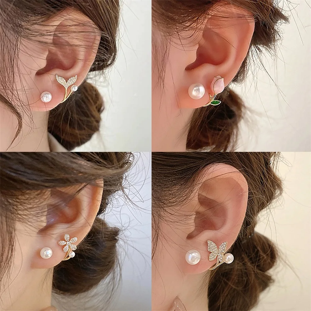 FNIO Korean Trendy Geometric Pierced Earrings Women's Elegant Fishtail Flower Butterfly Fashion Cute Earrings Ear Stud Jewelry 
FNIO Korean Trendy Geometric Pierced Earrings Women's Elegant Fishtail Flower Butterfly Fashion Cute Earrings Ear Stud Jewelry