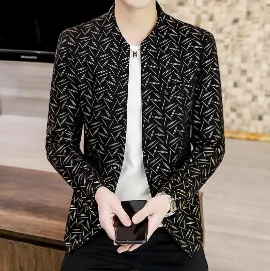 spring men's printing long sleeve suit tops casual fashion top coat blazer jacket
spring men's printing long sleeve suit tops casual fashion top coat blazer jacket