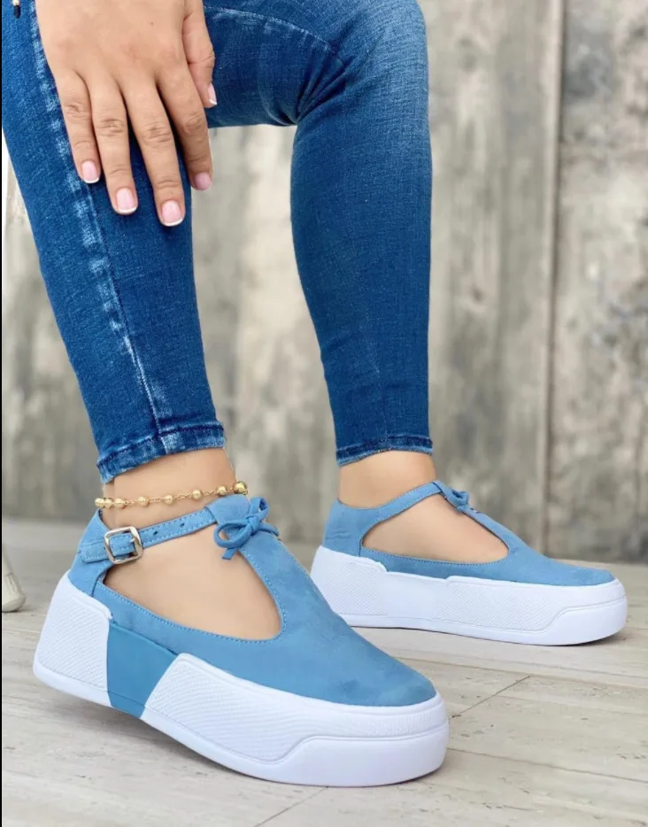 Туфли женские на платформе с бантом, повседневные удобные нескользящие лоферы, ремешок на щиколотке, плоская подошва, модная обувь, большие размеры, лето 2022 
Туфли женские на платформе с бантом, повседневные удобные нескользящие лоферы, ремешок на щиколотке, плоская подошва, модная обувь, большие размеры, лето 2022