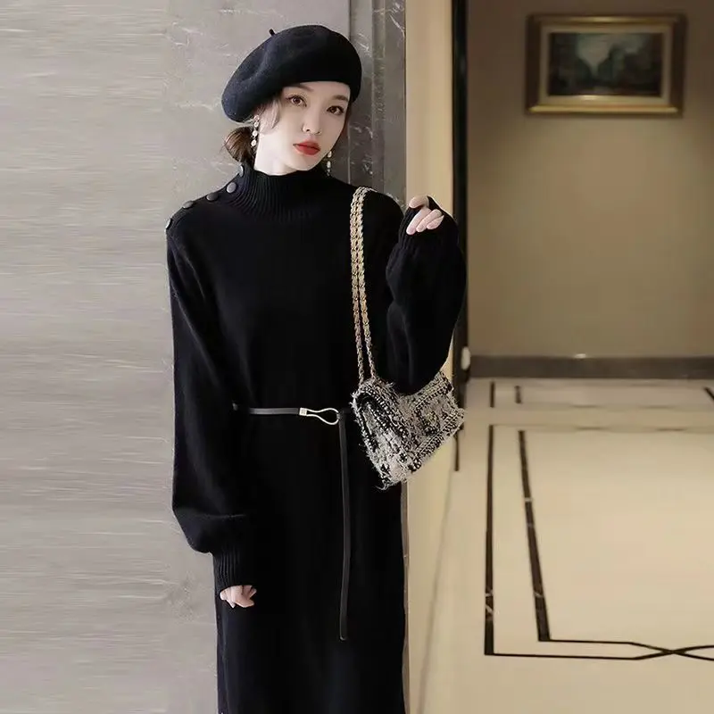 Woman Long Sleeve Bodycon Dress Female Winter Knitted Sweater Dresses Robe Femme Ladies Turtleneck Robe Vintage Dresses G249
Woman Long Sleeve Bodycon Dress Female Winter Knitted Sweater Dresses Robe Femme Ladies Turtleneck Robe Vintage Dresses G249
