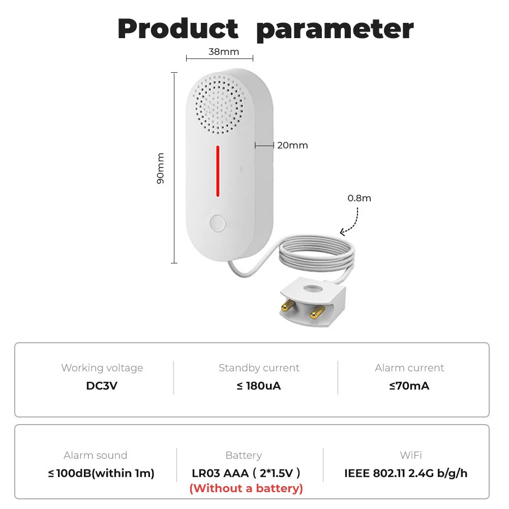 For Tuya Smart WiFi Water Leak Sensor Detectors Flood Leak Level Overflow Alarm Leakage Detector Water Flow Sensor Detector
For Tuya Smart WiFi Water Leak Sensor Detectors Flood Leak Level Overflow Alarm Leakage Detector Water Flow Sensor Detector
