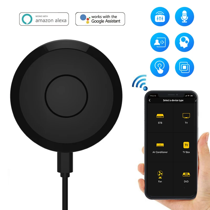 Smart Remote Controller Home Appliances WIFI+IR Switch 360 Degree Smart For Air Conditioner
Smart Remote Controller Home Appliances WIFI+IR Switch 360 Degree Smart For Air Conditioner