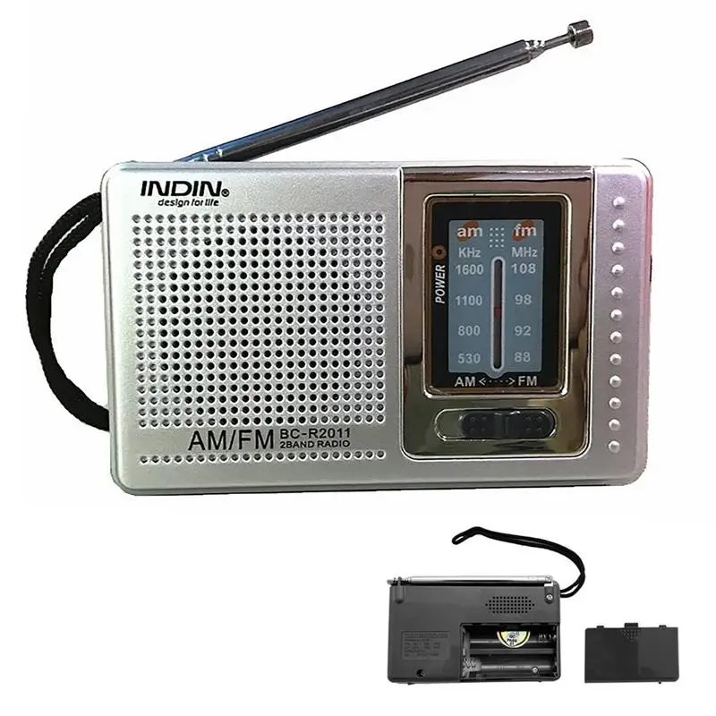 

Portable Radios AM/FM For Seniors AA Batteries Powered Pocket Radio Loud Speaker Adjustable Volume Strong Reception Easy To Use
