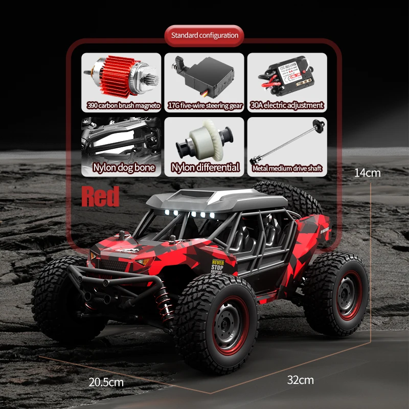 JJRCQ141 Full Scale RC Brushless Desert Racing Off-Road Vehicle Electric Four-Wheel Drive Big Foot High-Speed Vehicle 70kmh
JJRCQ141 Full Scale RC Brushless Desert Racing Off-Road Vehicle Electric Four-Wheel Drive Big Foot High-Speed Vehicle 70kmh