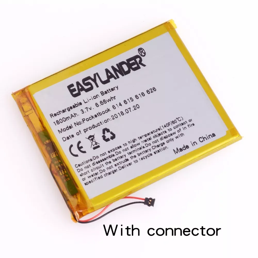 3.7V 1800mAh 4G-15 4K-19 Rechargeable battery For PocketBook 614 615 616 624 626 626 Pl For Digma E628 R657 R659 Battery
3.7V 1800mAh 4G-15 4K-19 Rechargeable battery For PocketBook 614 615 616 624 626 626 Pl For Digma E628 R657 R659 Battery