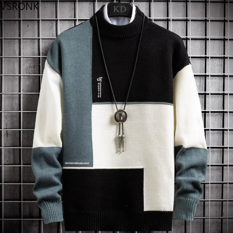 New Winter Cashmere Warm Sweater Men Turtleneck Mens Pullover Patchwork Slim Fit Sweaters Tops Knitted Men's Christmas Jumper
New Winter Cashmere Warm Sweater Men Turtleneck Mens Pullover Patchwork Slim Fit Sweaters Tops Knitted Men's Christmas Jumper