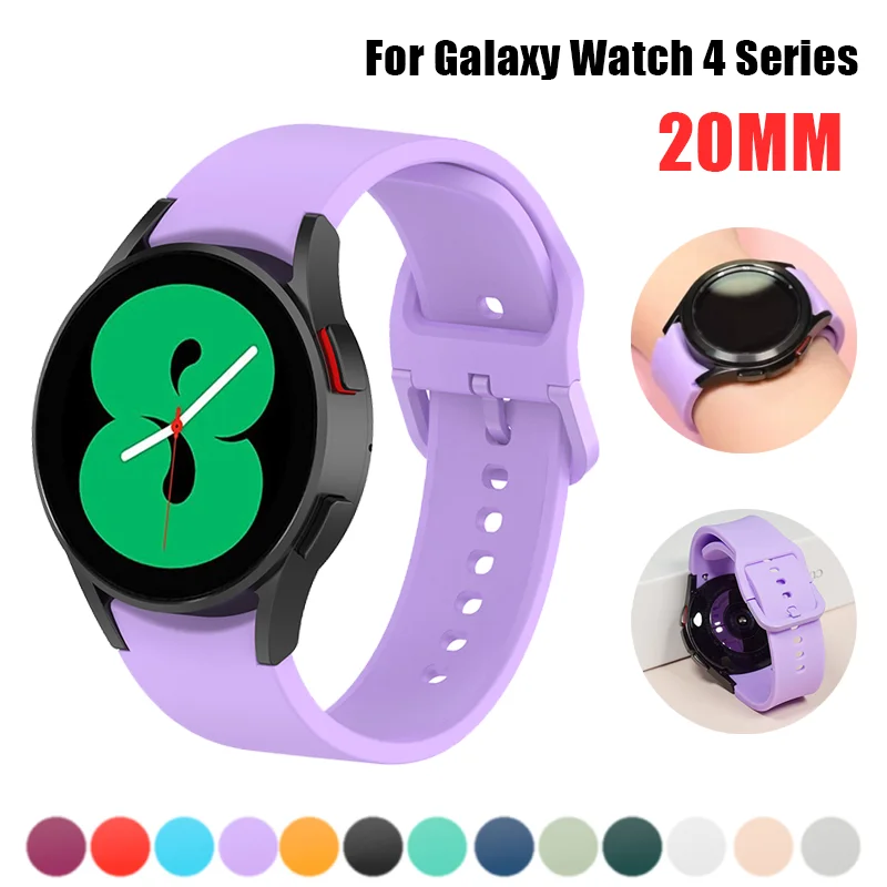 New 20mm Silicone Strap For Samsung Galaxy Watch 4 Classic 42mm 46mm Watch Band Wristband Bracelet Galaxy Watch 4 40mm 44mm band
New 20mm Silicone Strap For Samsung Galaxy Watch 4 Classic 42mm 46mm Watch Band Wristband Bracelet Galaxy Watch 4 40mm 44mm band
