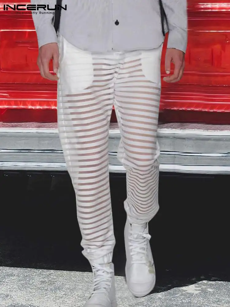 Men Striped Pants Elastic Waist Mesh See Through 2022 Joggers Trousers Men Pockets Loose Streetwear Casual Pantalon 5XL INCERUN
Men Striped Pants Elastic Waist Mesh See Through 2022 Joggers Trousers Men Pockets Loose Streetwear Casual Pantalon 5XL INCERUN