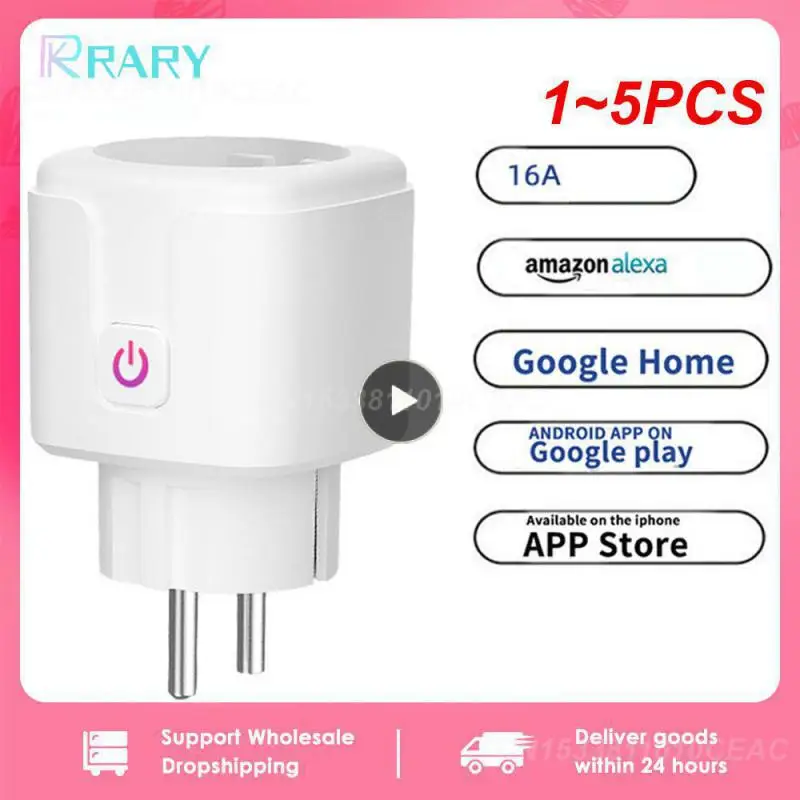 1~5PCS Smart WiFi Plug Adaptor 16A Remote Voice Control Power Monitor Socket Outlet Timing Function work with Alexa Google Home
1~5PCS Smart WiFi Plug Adaptor 16A Remote Voice Control Power Monitor Socket Outlet Timing Function work with Alexa Google Home