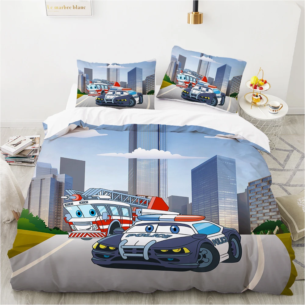 Cartoon Cute Police Car Fire Truck Theme Duvet Cover Red Toy Sports Car Polyester King Queen Quilt Cover Kids Teen Bedroom Decor
Cartoon Cute Police Car Fire Truck Theme Duvet Cover Red Toy Sports Car Polyester King Queen Quilt Cover Kids Teen Bedroom Decor