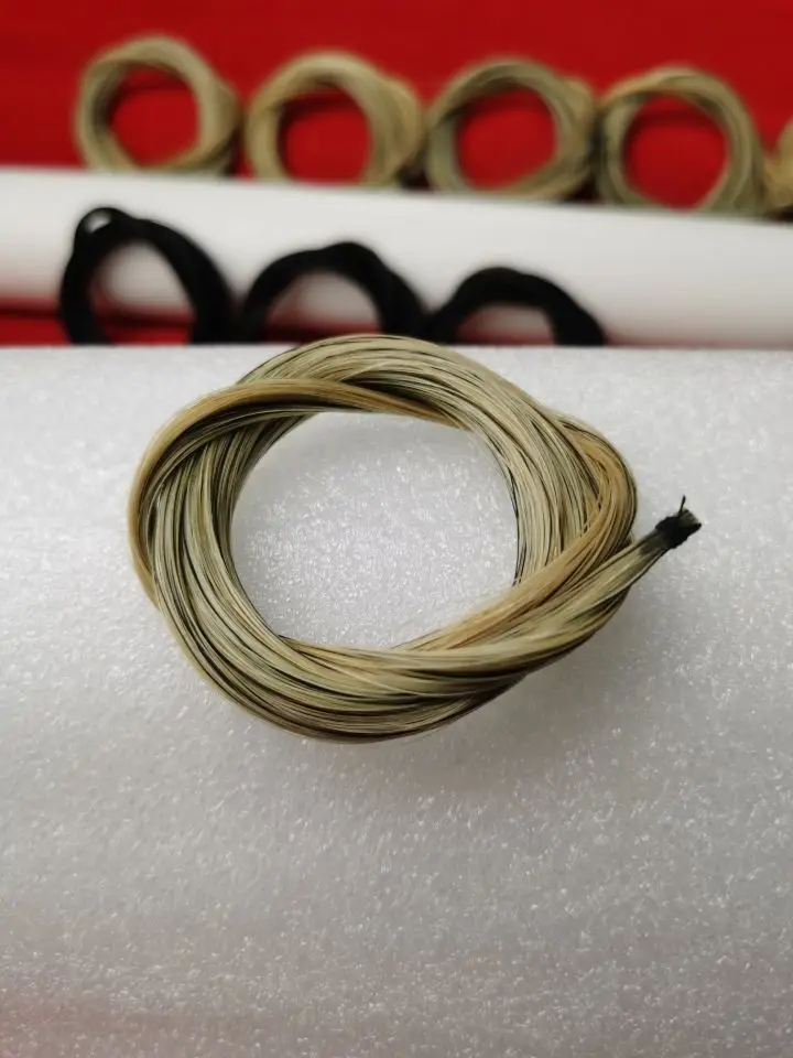 A bunch of gray violin bow hair Gray horsetail bow hair Horse hair Erhu horsetail hair 80-87cm
A bunch of gray violin bow hair Gray horsetail bow hair Horse hair Erhu horsetail hair 80-87cm