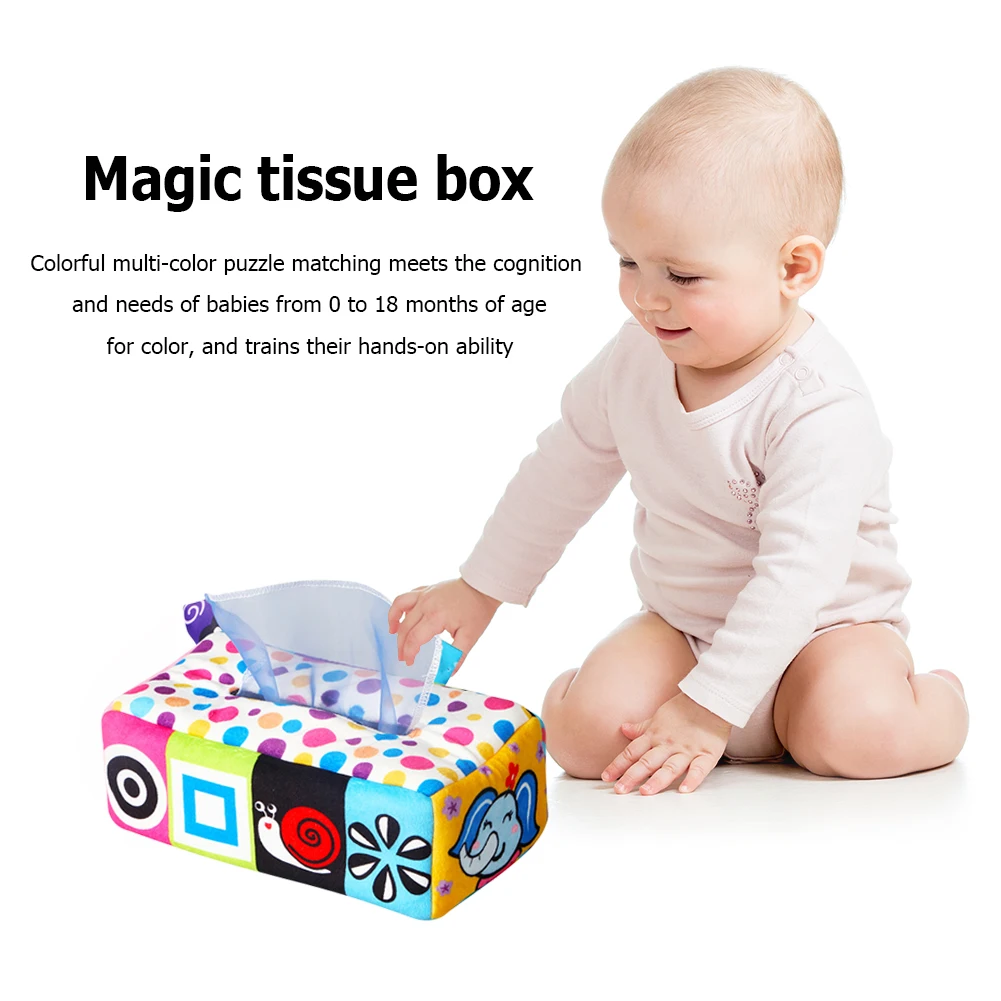 Soft Plush Tissue Box Activity Sensory Toys Colorful Scarves Busy Board Educational Tissue Box Stuffed Games for 0-18m Baby Kids
Soft Plush Tissue Box Activity Sensory Toys Colorful Scarves Busy Board Educational Tissue Box Stuffed Games for 0-18m Baby Kids