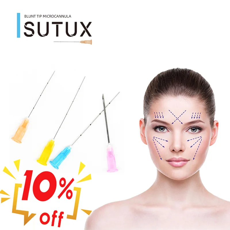 Sutux Micro Cannula 25g 50mm Blunt Tip Fine Canula and Needles for Dermal Filler Injection
Sutux Micro Cannula 25g 50mm Blunt Tip Fine Canula and Needles for Dermal Filler Injection