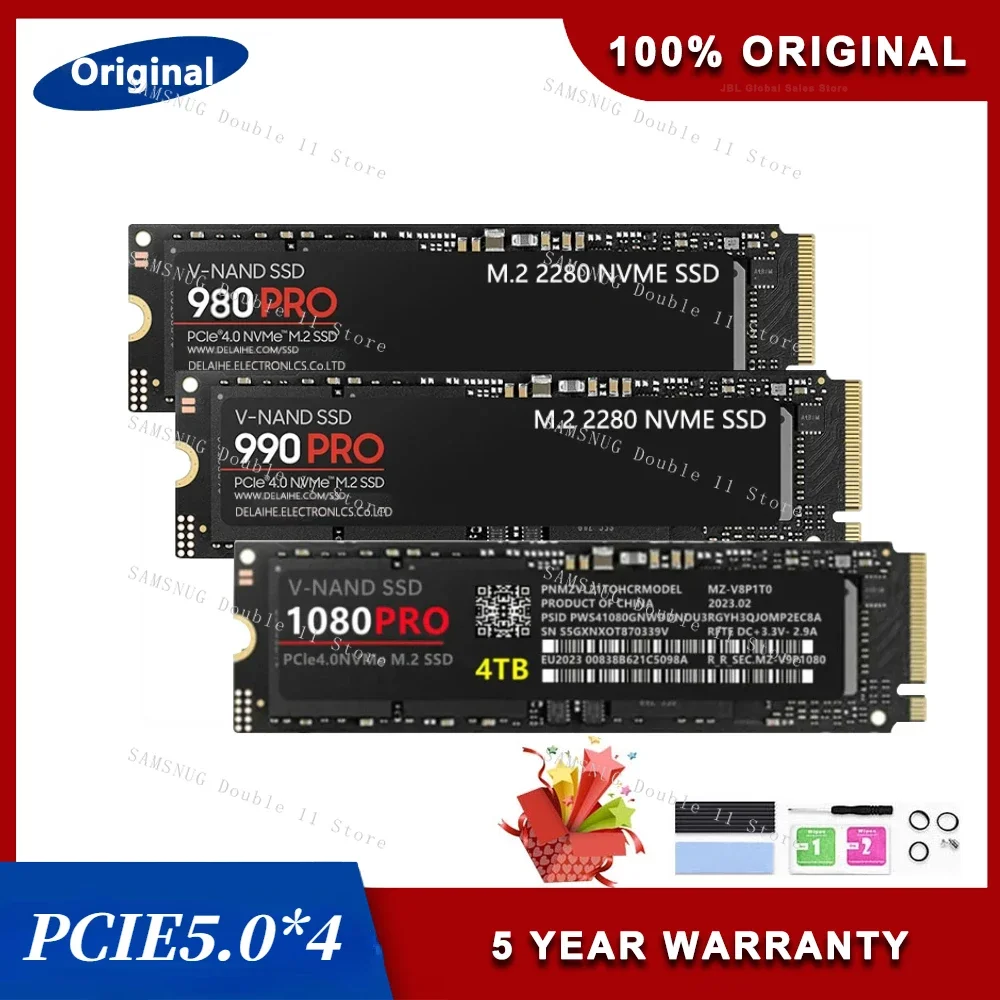 980/990/1080PRO SSD M2 Nvme 500GB 1TB 2TB 4TB Internal Solid State Drive 1TB hdd Hard Disk M.2 2TB for laptop Computer PS4/PS5
980/990/1080PRO SSD M2 Nvme 500GB 1TB 2TB 4TB Internal Solid State Drive 1TB hdd Hard Disk M.2 2TB for laptop Computer PS4/PS5