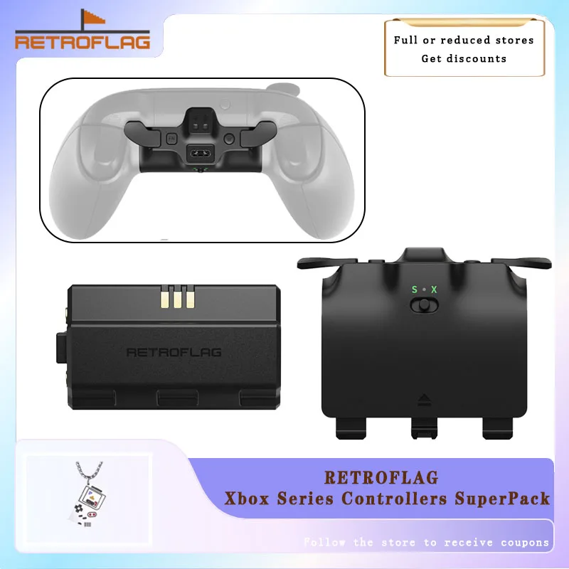 RETROFLAG Xbox Series X/Series S Controllers SuperPack with 1000mAh lithium Battery Pack Compatible with Nintendo Switch Host
RETROFLAG Xbox Series X/Series S Controllers SuperPack with 1000mAh lithium Battery Pack Compatible with Nintendo Switch Host