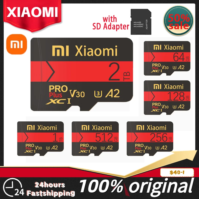XIAOMI Memory Card 32GB 64GB 128GB for Mobile Phone Computer Drone Surveillance Device TF Card 32G 64GB Mini SD Flash Card
XIAOMI Memory Card 32GB 64GB 128GB for Mobile Phone Computer Drone Surveillance Device TF Card 32G 64GB Mini SD Flash Card