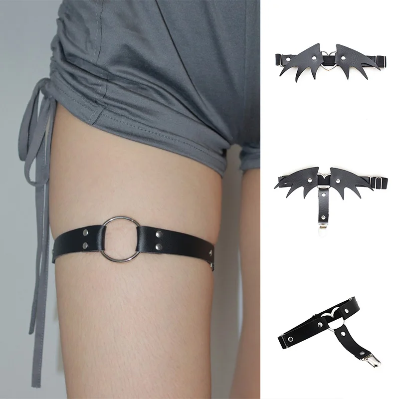 Women Harness Leg Ring Lingerie Belt PU Leather Garters Thigh Ring Elastic Accessories Heart Rivet
Women Harness Leg Ring Lingerie Belt PU Leather Garters Thigh Ring Elastic Accessories Heart Rivet
