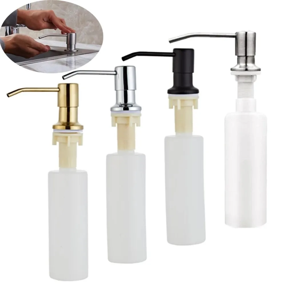 300ML Kitchen Sink Soap Dispenser Black ABS Dispenser Detergent Liquid Soap Lotion Bottle Dispensers Stainless Steel Head
300ML Kitchen Sink Soap Dispenser Black ABS Dispenser Detergent Liquid Soap Lotion Bottle Dispensers Stainless Steel Head