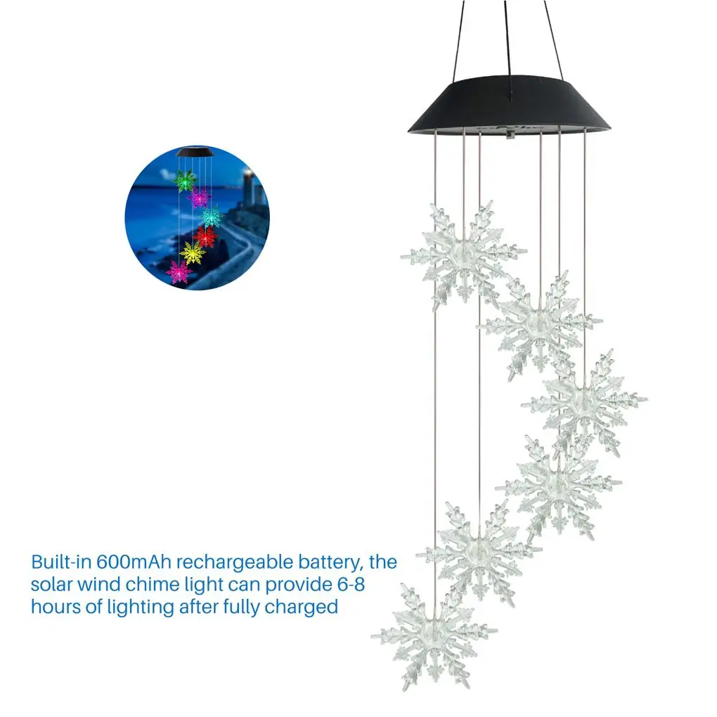 Wind Chime Light LED Snowflake Pendants Waterproof Outdoor Indoor Hanging Lamp Plastic Solar Lights Garden Decorations
Wind Chime Light LED Snowflake Pendants Waterproof Outdoor Indoor Hanging Lamp Plastic Solar Lights Garden Decorations