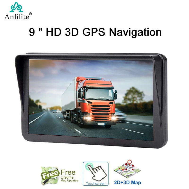 Anfilite автомобильный навигатор 9 дюймов Windows CE 6 0 3D GPS-навигация бесплатные карты