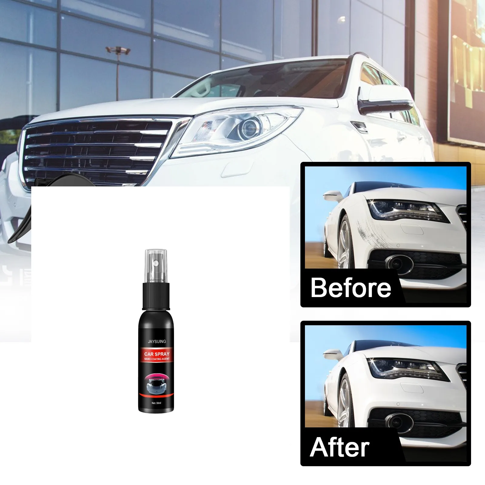 Car Liquid Coat Car Nano Repairing Spray Oxidation Liquid Ceramic Coat Super Hydrophobic - 30ML Improve Luster Prevent Scratches
Car Liquid Coat Car Nano Repairing Spray Oxidation Liquid Ceramic Coat Super Hydrophobic - 30ML Improve Luster Prevent Scratches