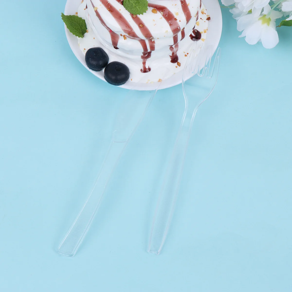 300pcs Transparent Disposable Tableware Party Plastic Cutlery Fork Spoon for Party Birthday (Knife, Fork, Spoon Each 100pcs)
300pcs Transparent Disposable Tableware Party Plastic Cutlery Fork Spoon for Party Birthday (Knife, Fork, Spoon Each 100pcs)