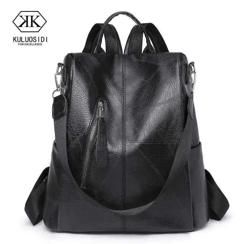 Retro Pu Leather Book Bag for Teen Solid Color Women's Backpack Travel Backpack Large Capacity Student Backpack
Retro Pu Leather Book Bag for Teen Solid Color Women's Backpack Travel Backpack Large Capacity Student Backpack