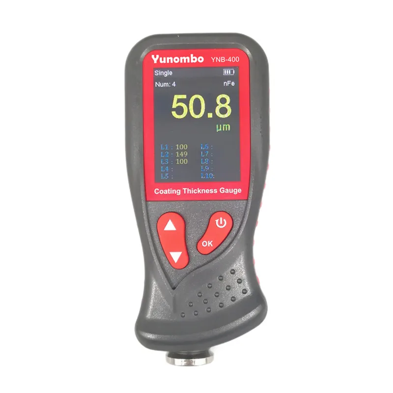 Yunombo YNB-400 Color Display Digital Auto Car Paint Thickness Meter Film Thickness Tester Zinc Paint Coating Thickness Gauge
Yunombo YNB-400 Color Display Digital Auto Car Paint Thickness Meter Film Thickness Tester Zinc Paint Coating Thickness Gauge