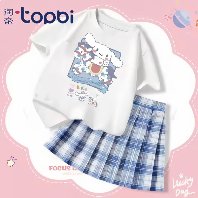 2 шт., детское летнее платье принцессы Sanrio, с коротким рукавом и плиссировкой
2 шт., детское летнее платье принцессы Sanrio, с коротким рукавом и плиссировкой