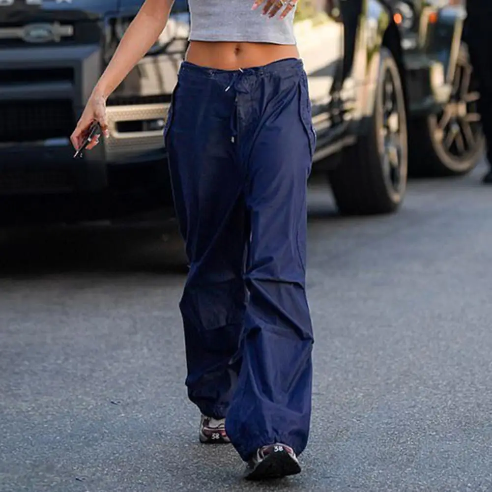 Women Trouser Elastic Waist Wide Leg Pockets Floor Length Bottoms Low Rise Hippie Joggers Trousers Female Clothes Cargo Pants
Women Trouser Elastic Waist Wide Leg Pockets Floor Length Bottoms Low Rise Hippie Joggers Trousers Female Clothes Cargo Pants