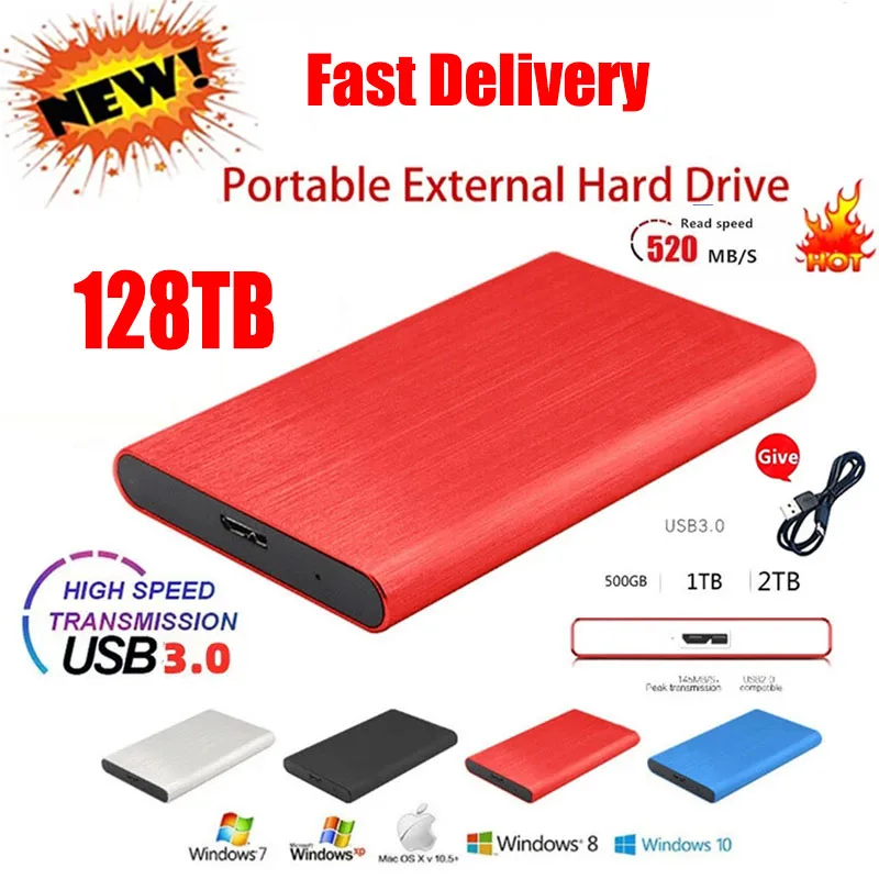 Portable SSD 1TB 2TB High Speed USB3.0 Mobile Solid State Drive 8TB HD External SSD 500GB 4TB 16TB Storage Hard Disks for Laptop
Portable SSD 1TB 2TB High Speed USB3.0 Mobile Solid State Drive 8TB HD External SSD 500GB 4TB 16TB Storage Hard Disks for Laptop