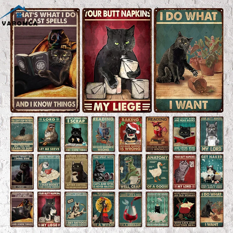 Black Cat Retro Metal Tin Sign Vintage Tin Sign for Bed Kitchen Farmhouse Decor Shabby Wall Sign Home Bathroom Pet Shop 20*30 Cm
Black Cat Retro Metal Tin Sign Vintage Tin Sign for Bed Kitchen Farmhouse Decor Shabby Wall Sign Home Bathroom Pet Shop 20*30 Cm