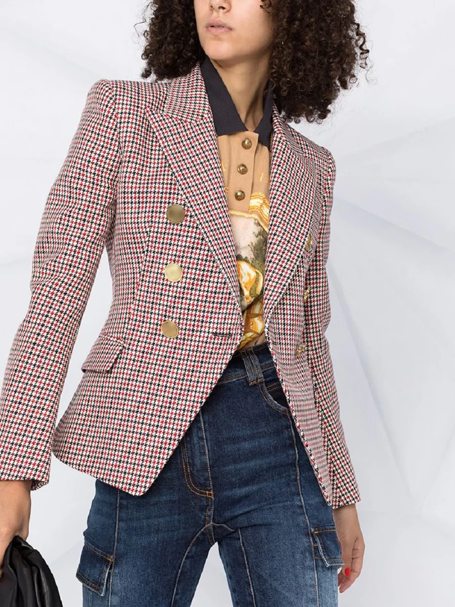 2022 Winter Women's Satin Houndstooth Casual Blazer New Ladies Fashion High Quality Jacket Coat y2k Clothes traf bra XL
2022 Winter Women's Satin Houndstooth Casual Blazer New Ladies Fashion High Quality Jacket Coat y2k Clothes traf bra XL